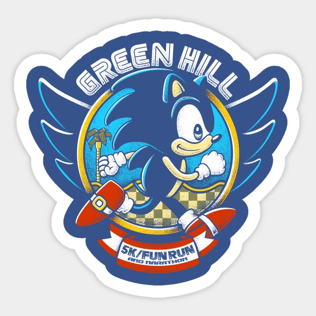 Green Hill Zone 5k Sticker by JangoSnow